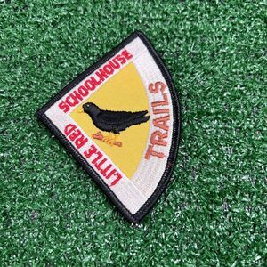 Rare Vintage Little Red Schoolhouse Trails‎ Embroidered Sew On Corner Patch